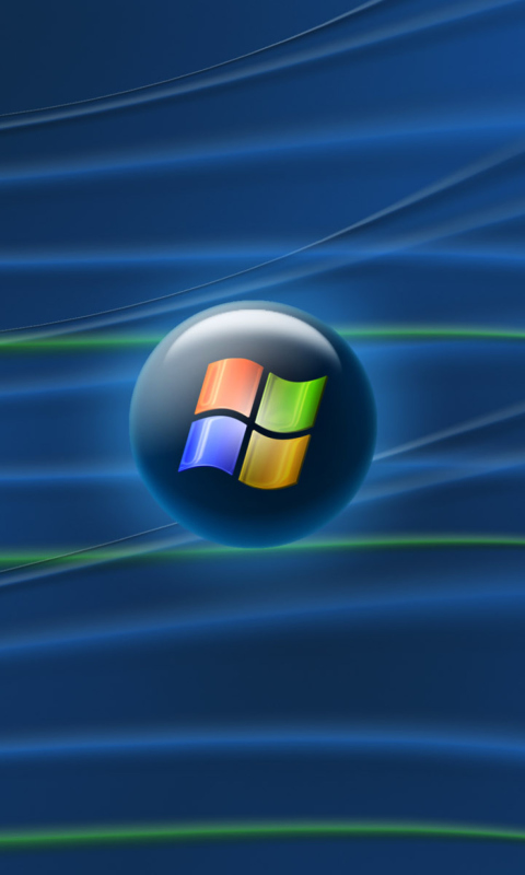 Blue Windows Vista wallpaper 480x800
