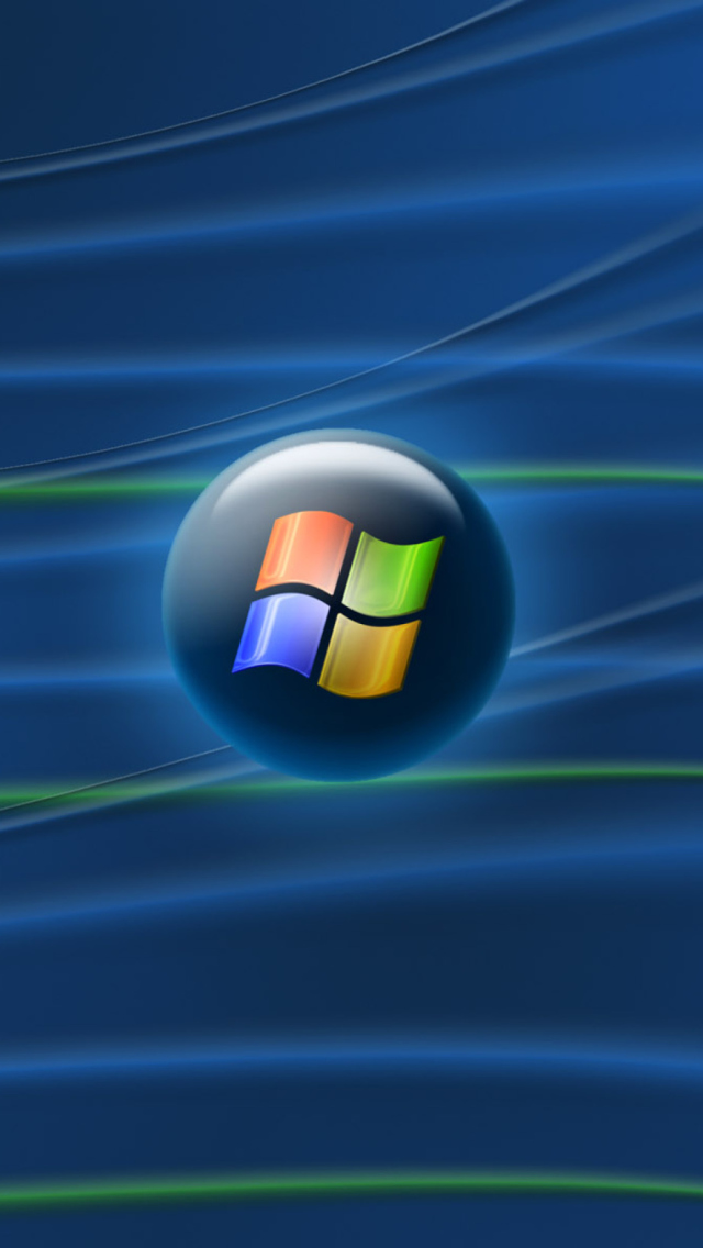 Blue Windows Vista wallpaper 640x1136