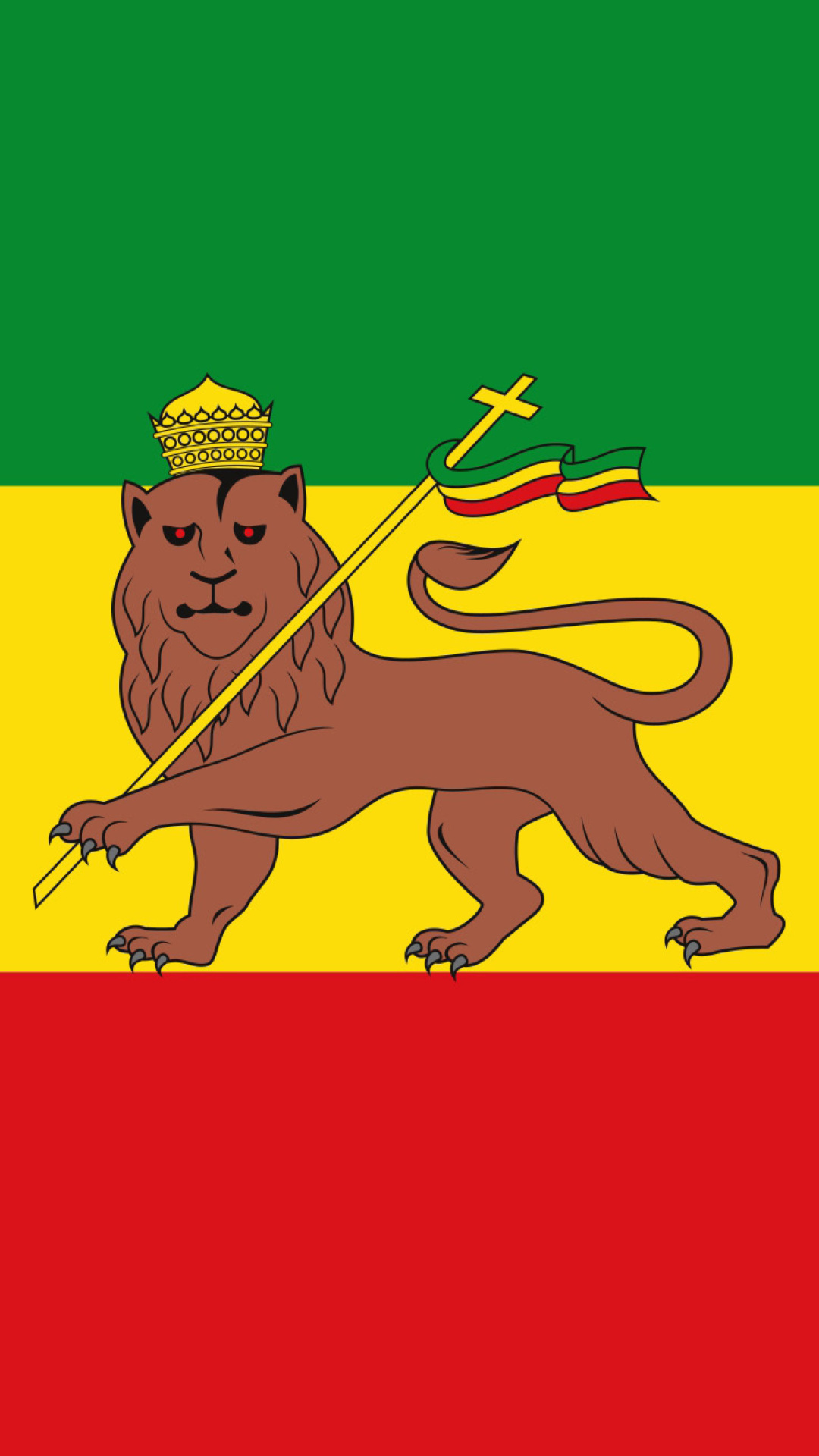 Обои Flag of Ethiopia 1080x1920