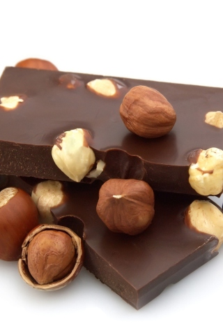 Chocolate With Hazelnuts wallpaper 320x480