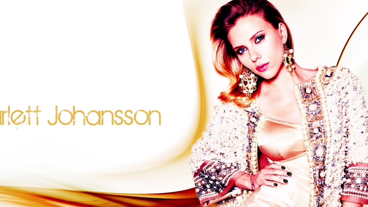 Fondo de pantalla Scarlett Johansson Glamorous 1280x720