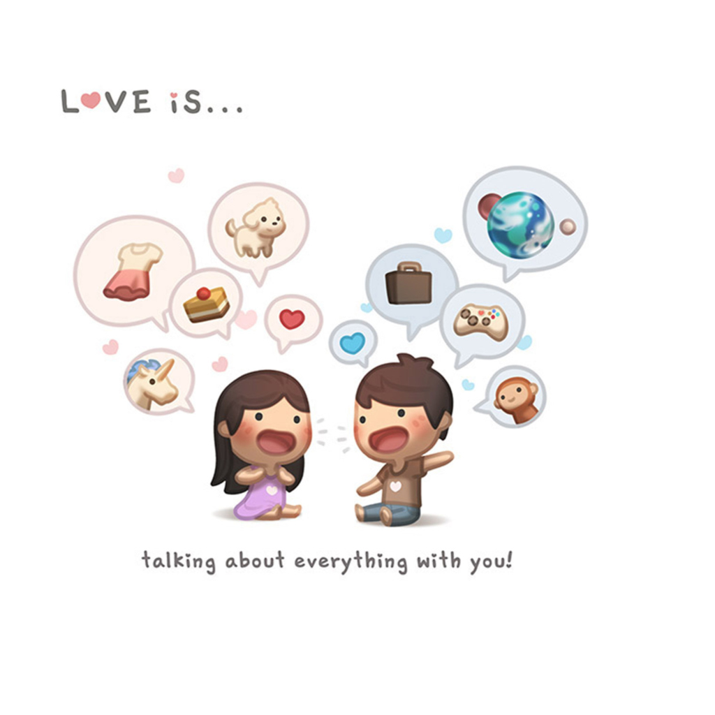 Обои Love Is - Talking About Everything With You 1024x1024
