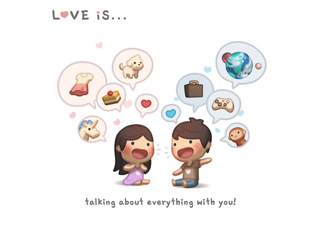 Fondo de pantalla Love Is - Talking About Everything With You 1024x768