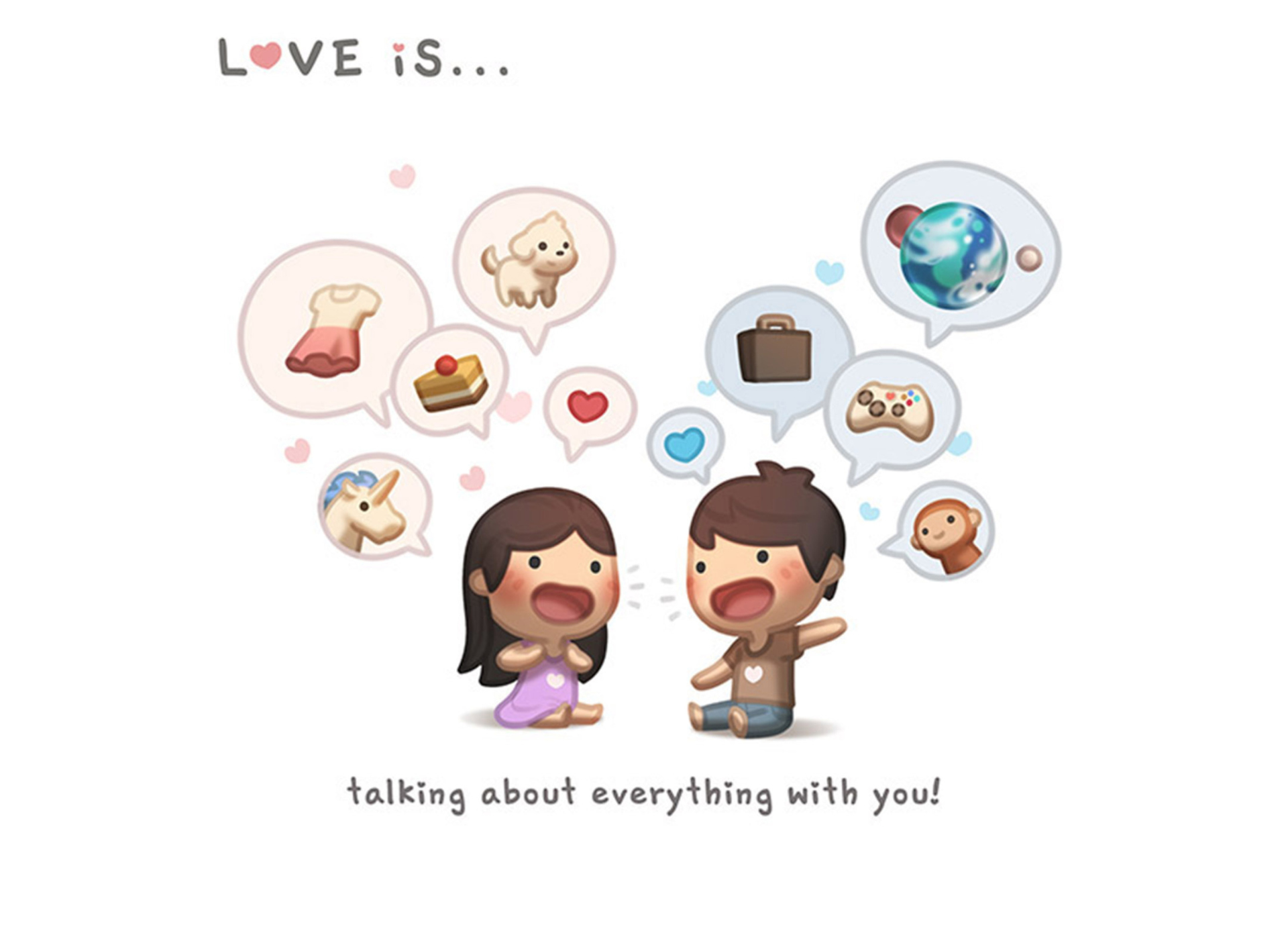 Screenshot №1 pro téma Love Is - Talking About Everything With You 1920x1408