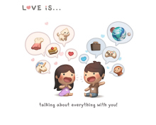 Обои Love Is - Talking About Everything With You 220x176