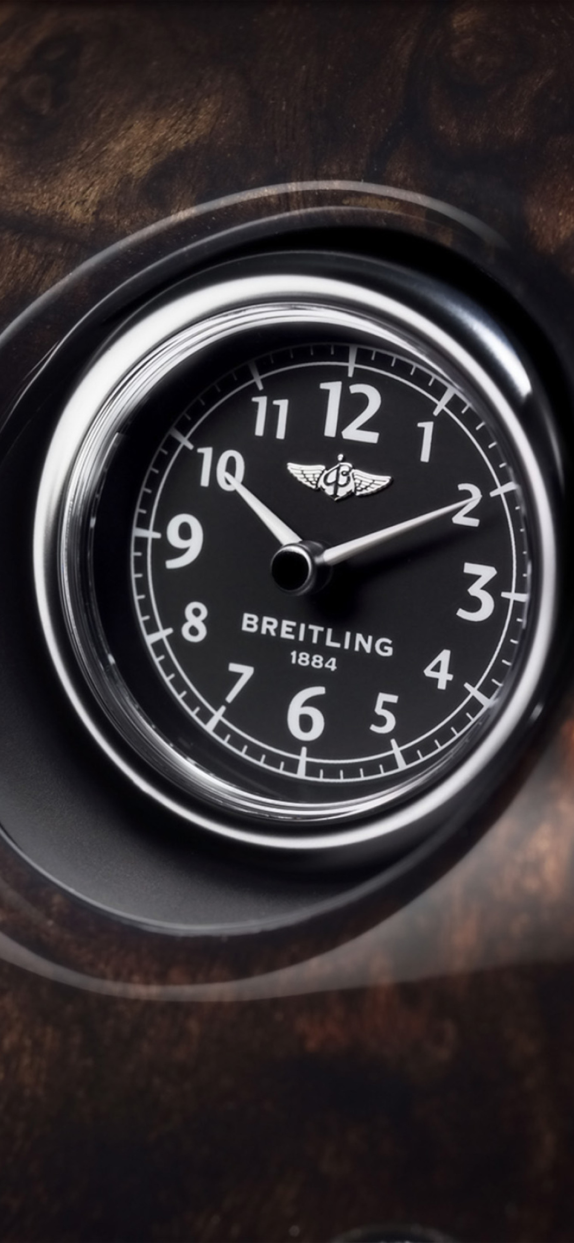 Bentley Continental - Breitling Clock wallpaper 1170x2532