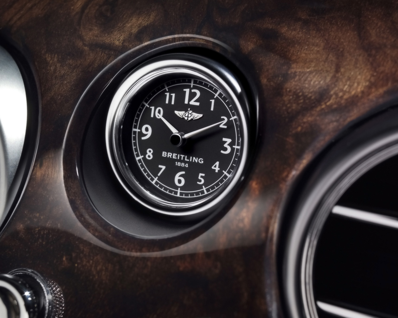 Screenshot №1 pro téma Bentley Continental - Breitling Clock 1280x1024