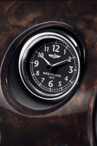 Sfondi Bentley Continental - Breitling Clock 320x480