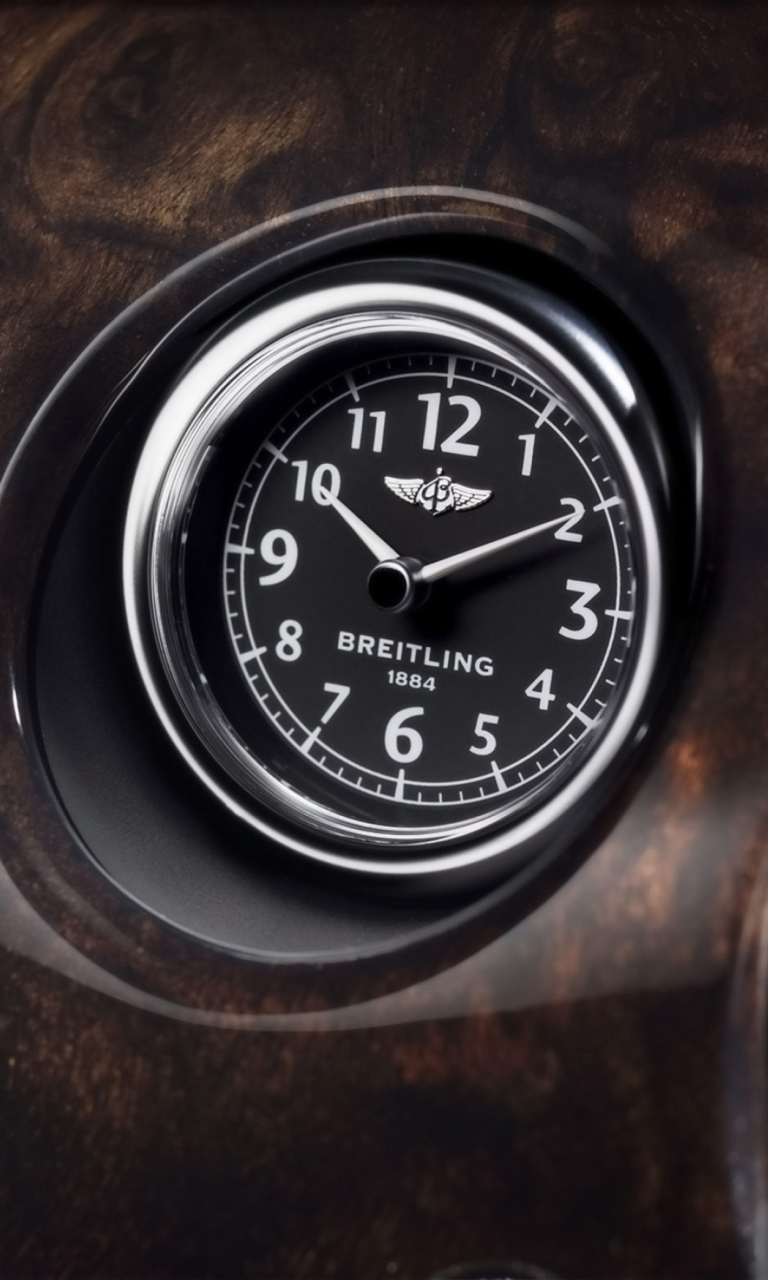 Fondo de pantalla Bentley Continental - Breitling Clock 768x1280