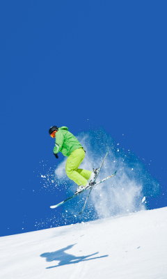 Das Extreme Skiing Wallpaper 240x400