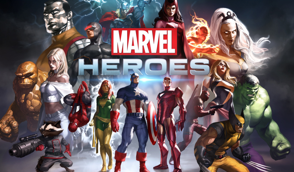 Marvel Comics Heroes wallpaper 1024x600