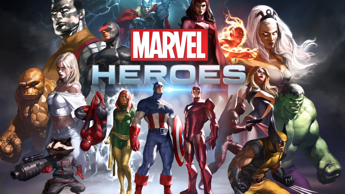 Marvel Comics Heroes wallpaper 1366x768