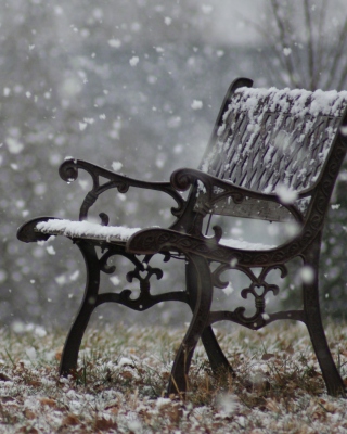Snowy Bench - Obrázkek zdarma pro 240x320