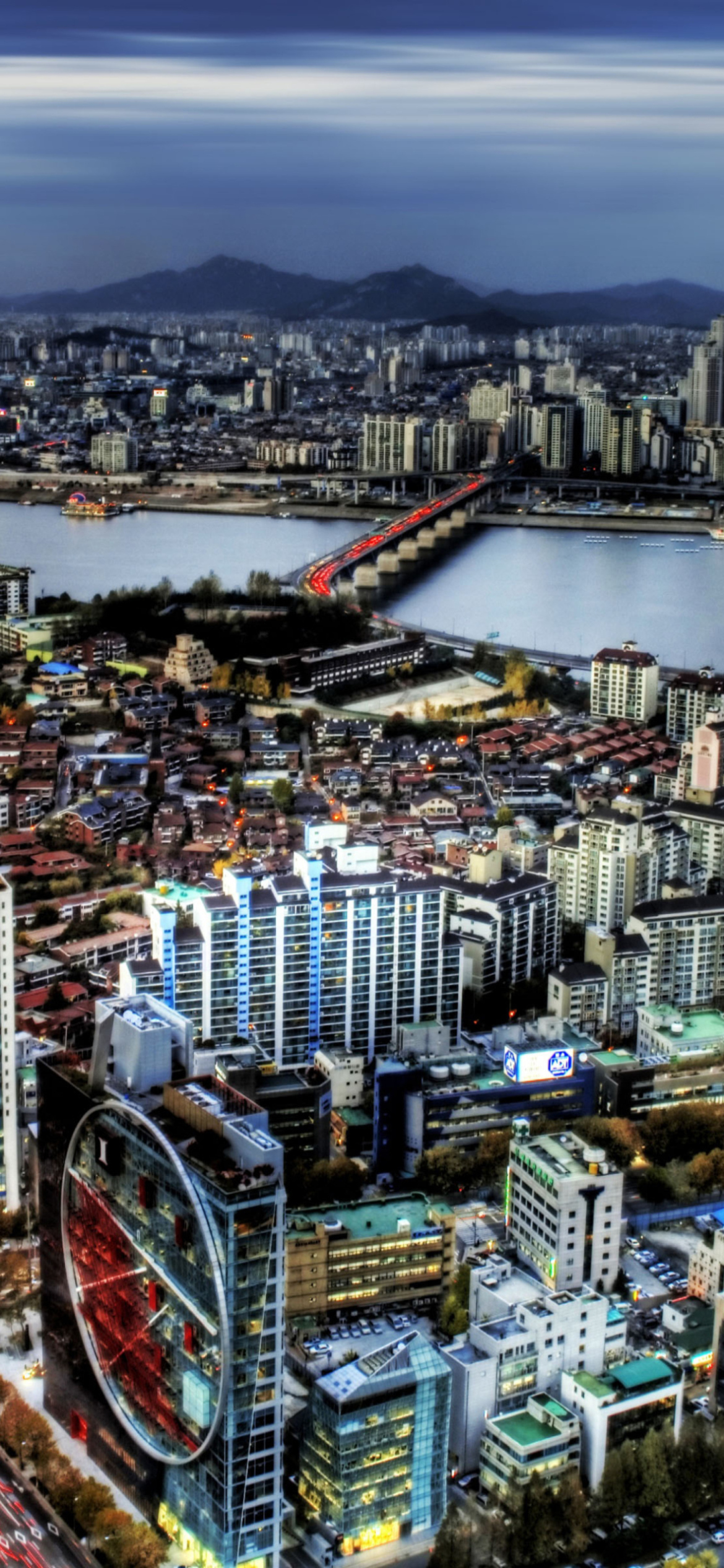 Das Seoul Panorama South Korea Wallpaper 1170x2532
