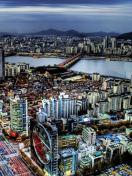 Seoul Panorama South Korea wallpaper 132x176