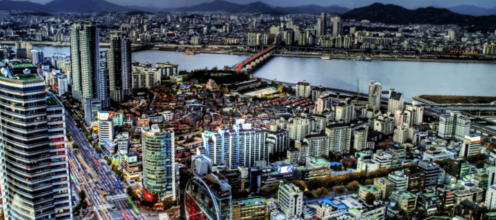 Fondo de pantalla Seoul Panorama South Korea 720x320