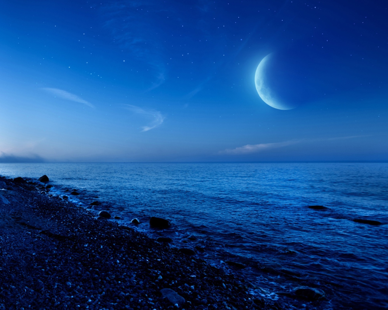 Moon On Gravel Beach screenshot #1 1280x1024