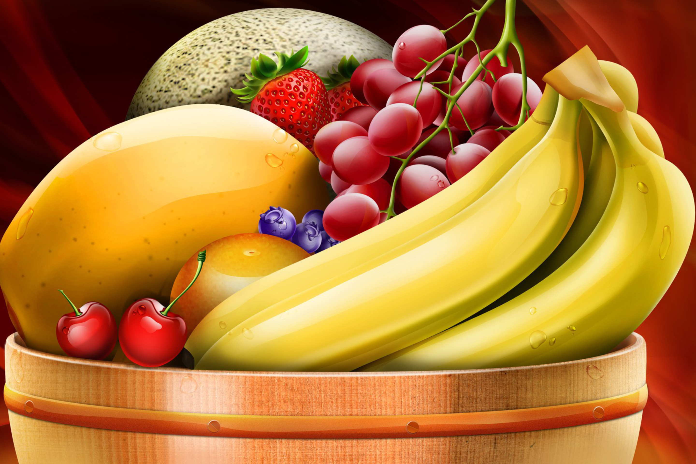 Fruit Basket wallpaper 2880x1920