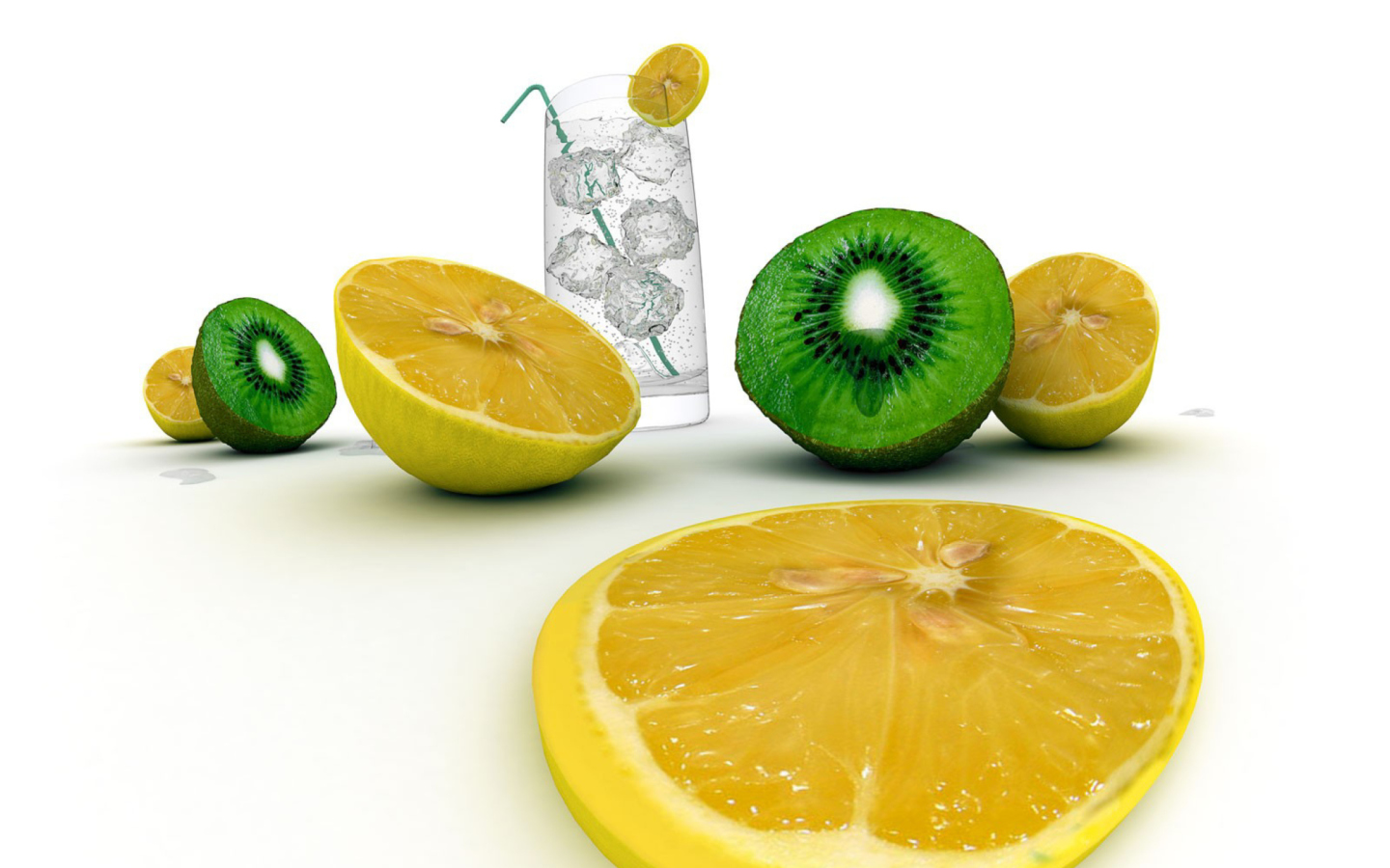 Fondo de pantalla Lemons And Kiwi 1440x900