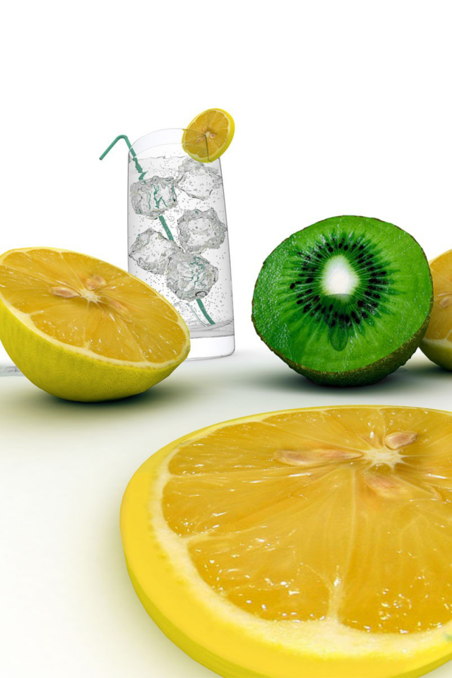 Sfondi Lemons And Kiwi 640x960