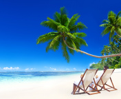 Vacation in Tropical Paradise wallpaper 176x144