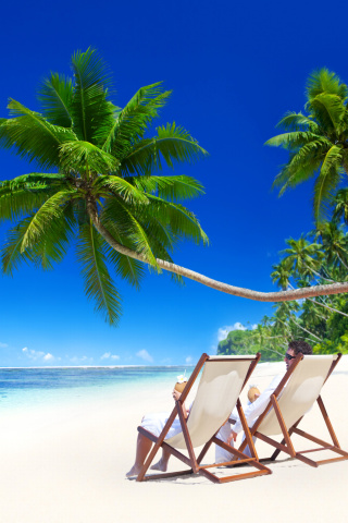Vacation in Tropical Paradise wallpaper 320x480