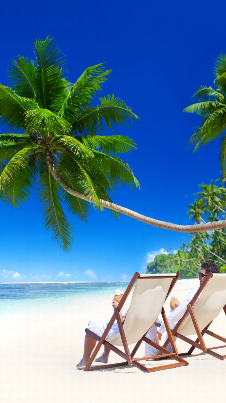 Vacation in Tropical Paradise wallpaper 750x1334