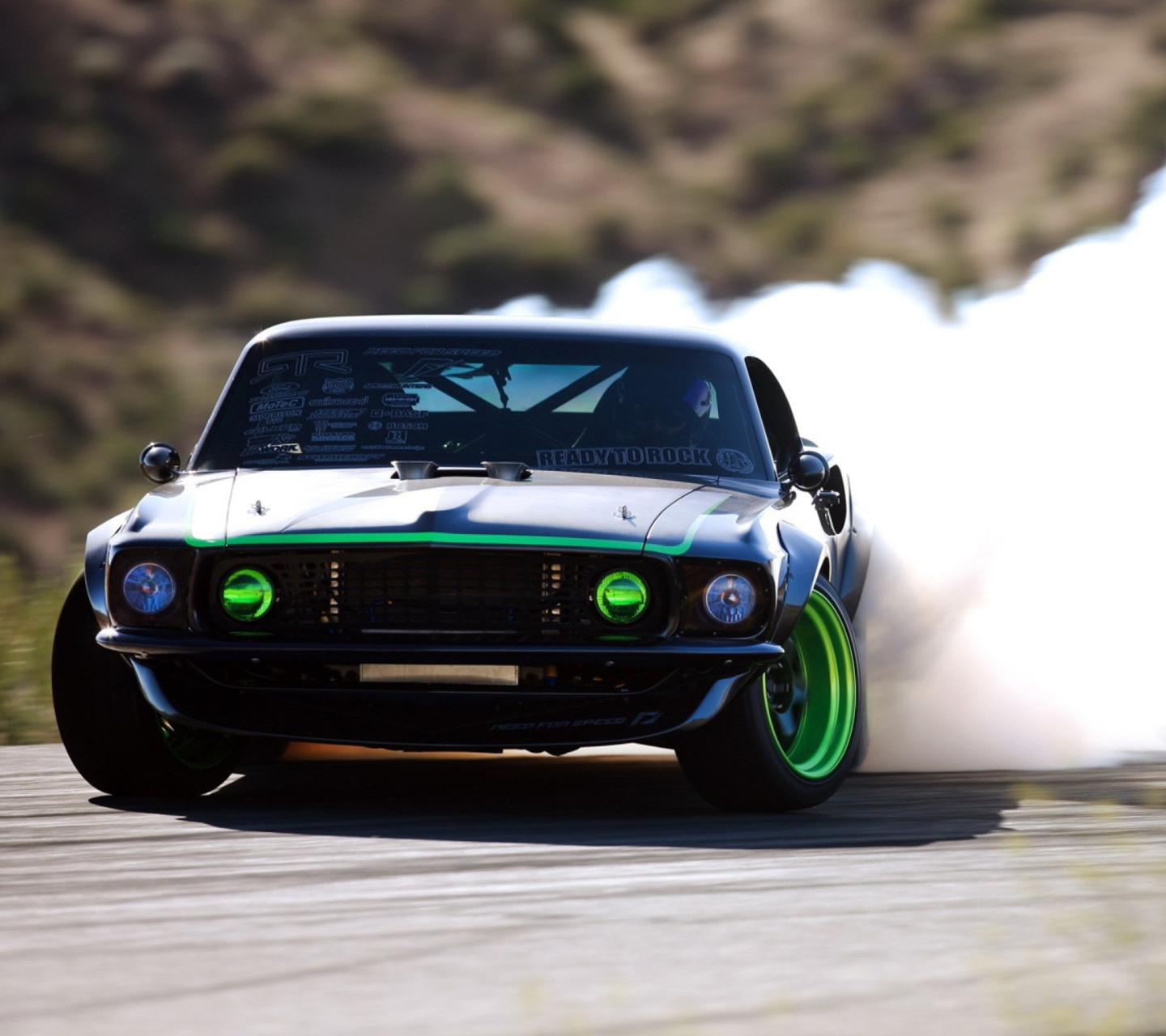 Fondo de pantalla Ford Mustang Drifting 1440x1280