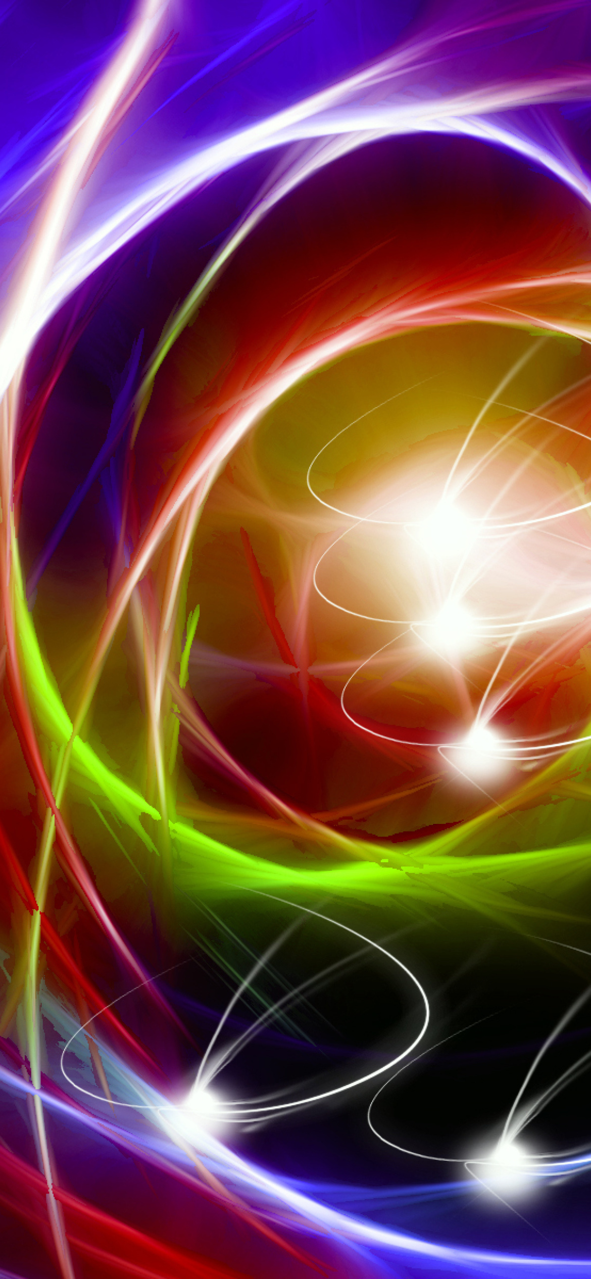 Abstraction chaos Rays wallpaper 1170x2532