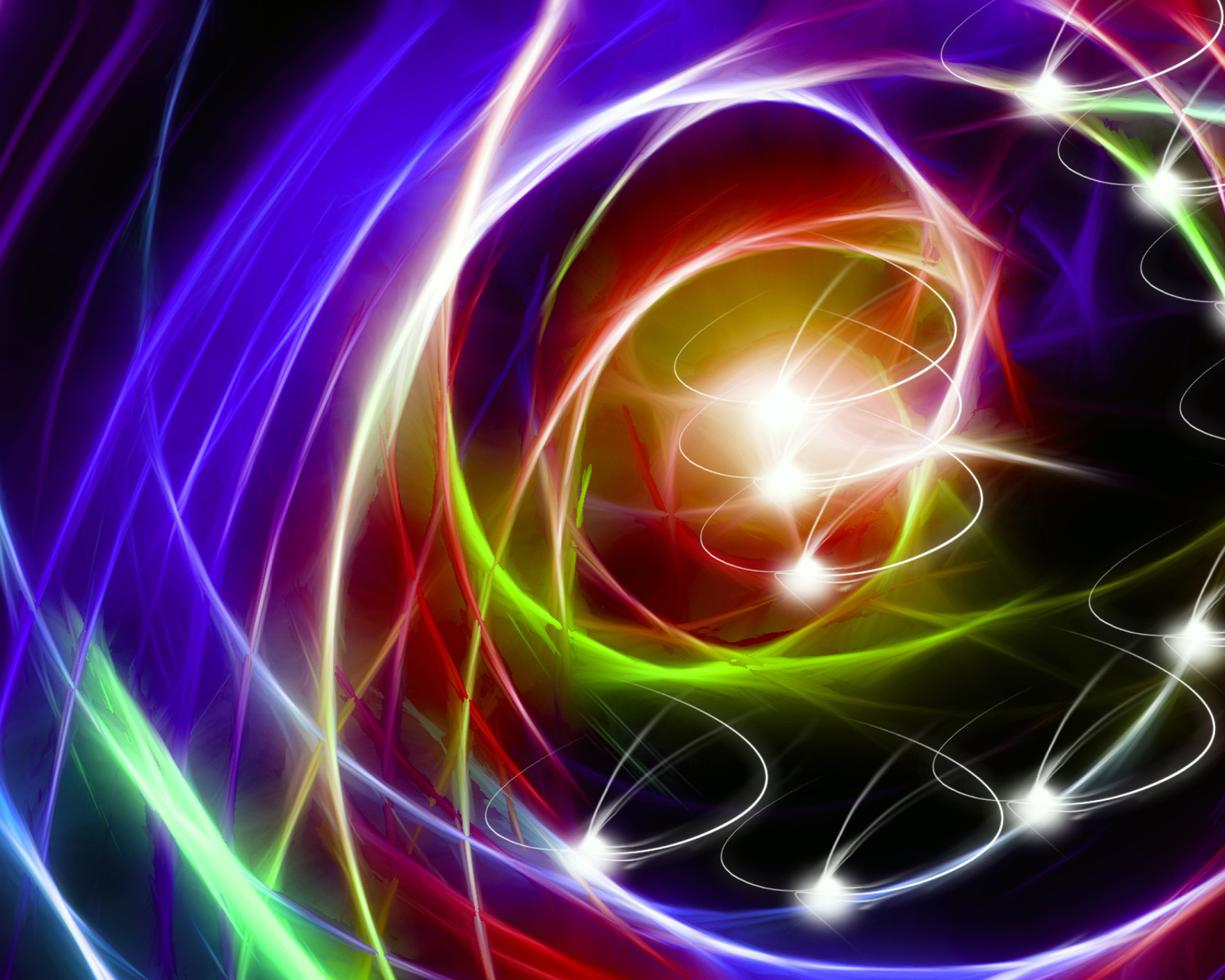 Screenshot №1 pro téma Abstraction chaos Rays 1600x1280