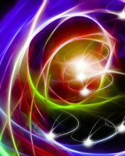Abstraction chaos Rays wallpaper 176x220