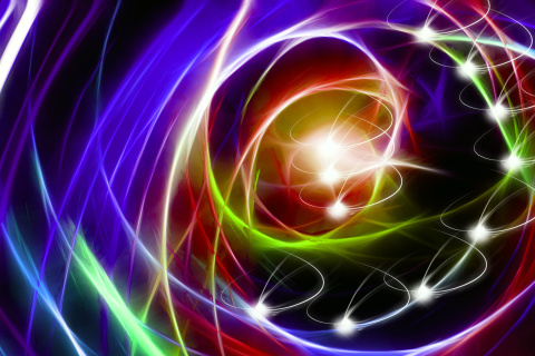 Screenshot №1 pro téma Abstraction chaos Rays 480x320