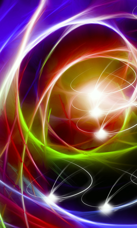 Fondo de pantalla Abstraction chaos Rays 480x800