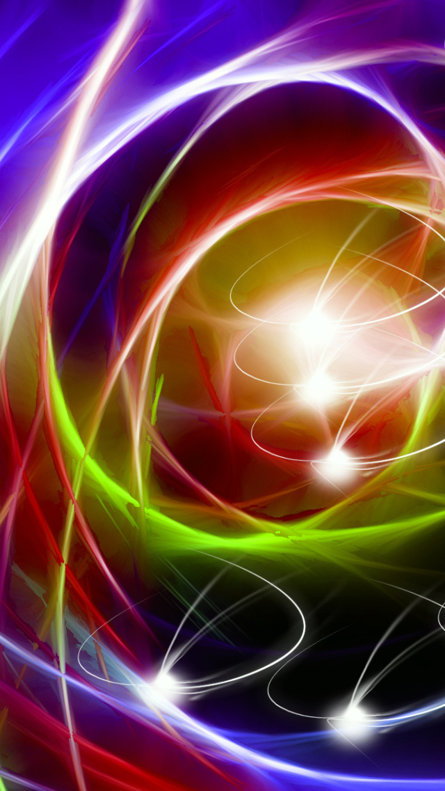Abstraction chaos Rays wallpaper 640x1136