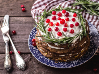 Fondo de pantalla Pancakes with Berries 320x240