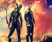Katniss & Peeta - Hunger Games Catching Fire wallpaper 176x144