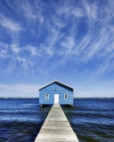 Blue Pier House wallpaper 128x160