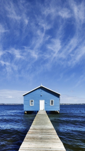 Blue Pier House wallpaper 360x640