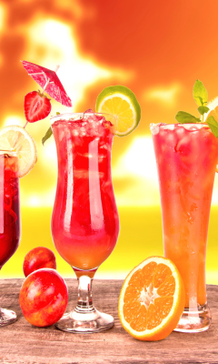 Screenshot №1 pro téma Summer Yummy Cocktail 240x400