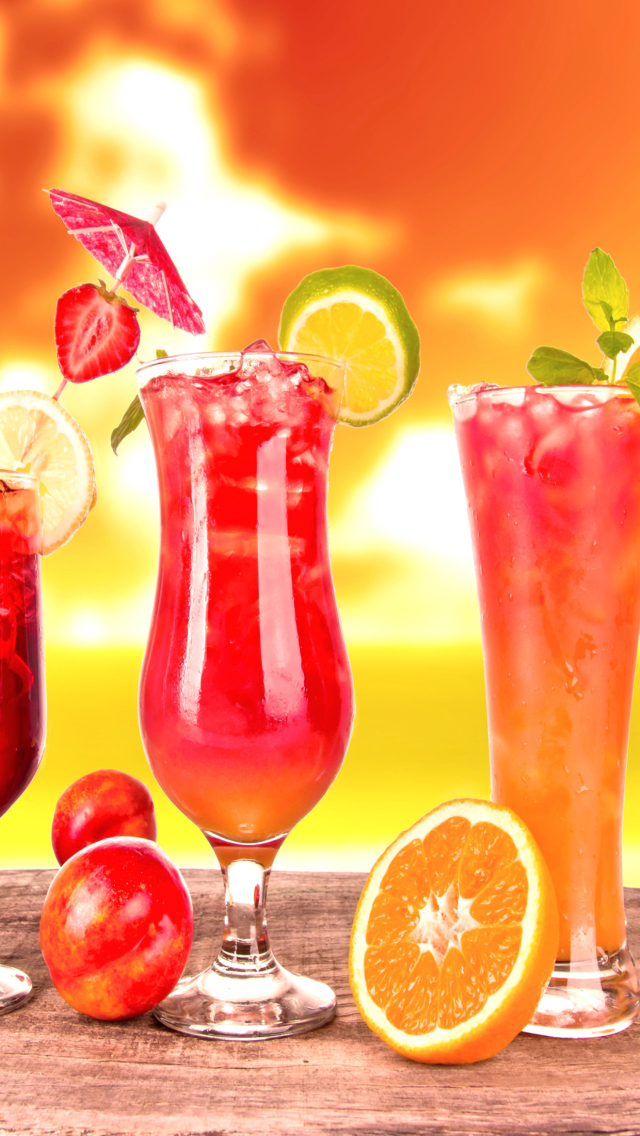 Das Summer Yummy Cocktail Wallpaper 640x1136