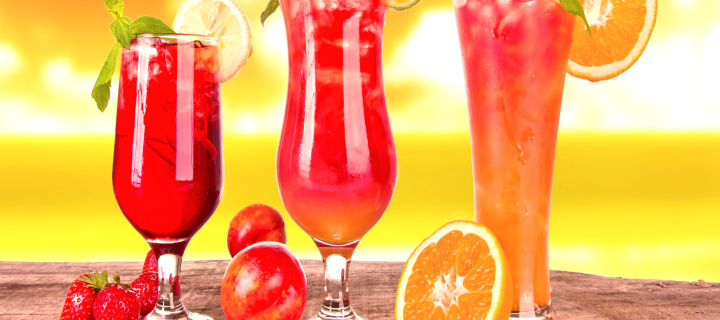 Summer Yummy Cocktail wallpaper 720x320