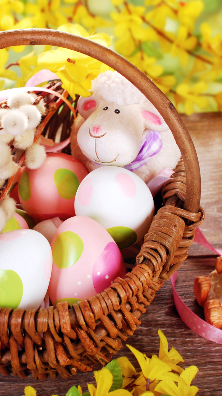 Screenshot №1 pro téma Easter Basket And Sheep 750x1334