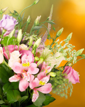 Обои Bouquet of iris flowers 176x220