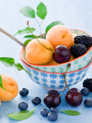 Apricots, cherries and blackberries wallpaper 132x176