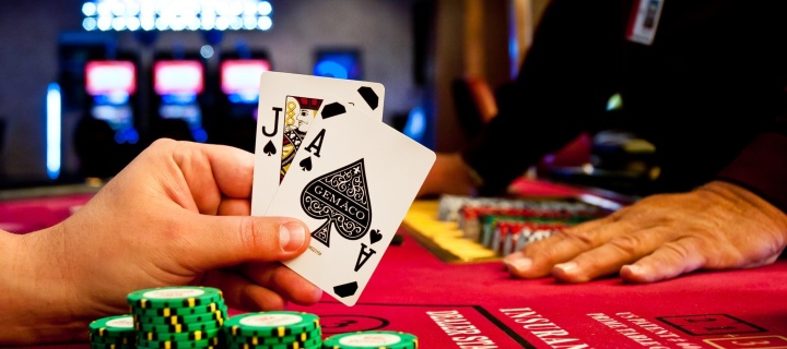 Das Play blackjack in Casino Wallpaper 720x320