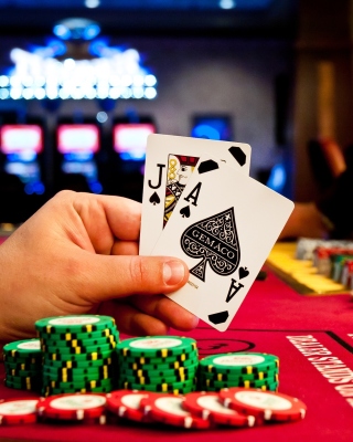 Kostenloses Play blackjack in Casino Wallpaper für Nokia X1-00