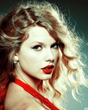 Taylor Swift In Red Dress wallpaper 176x220