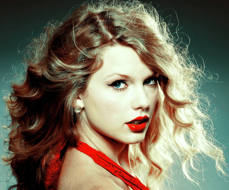 Das Taylor Swift In Red Dress Wallpaper 960x800
