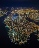 New York City Night View From Space wallpaper 128x160