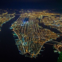 New York City Night View From Space wallpaper 208x208